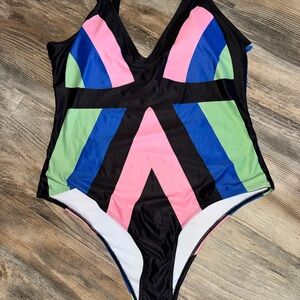 Colorful Geometric One-Piece Swimsuit